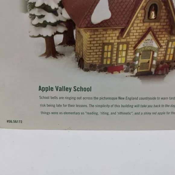 Dept 56 Apple Valley School New England Village #56172 1996-2008 - Picture 3 of 15